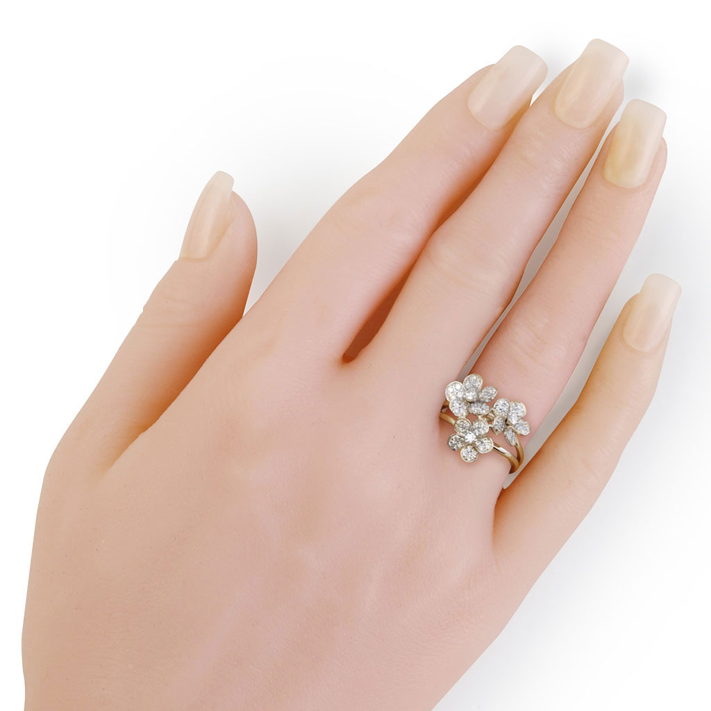 Fleur, a Lab Diamond Flower Cluster Ring – Victoria's Jewellery