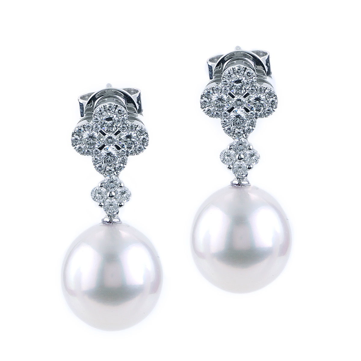 Golden Glow White Pearl Earrings || NoLabels - Nolabels.in