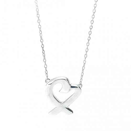 Tiffany & Co. Paloma Picasso Loving Heart Sterling Silver Pendant Neck –  Bardys Estate Jewelry