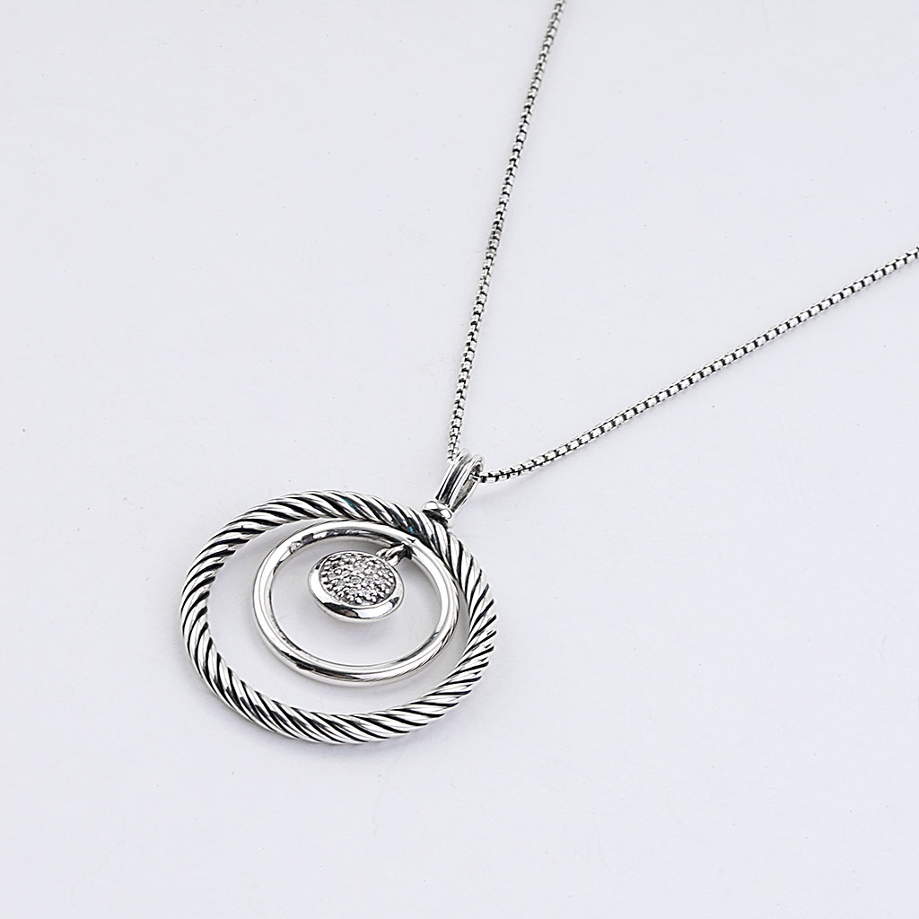 Pandora Double Circle Pendant & Necklace: Precious Accents, Ltd.