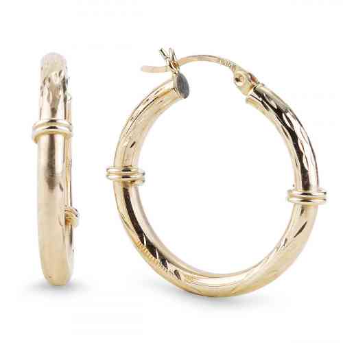 1.03ctw Fancy Color Diamond Hoop Earrings (Two Tone) — Shreve, Crump & Low
