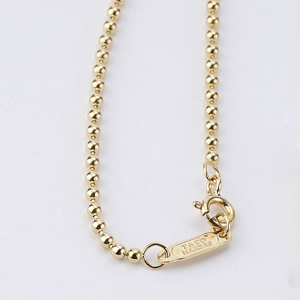 Tiffany & Co 1837 Makers I.D. Tag Pendant in 18k Yellow Gold
