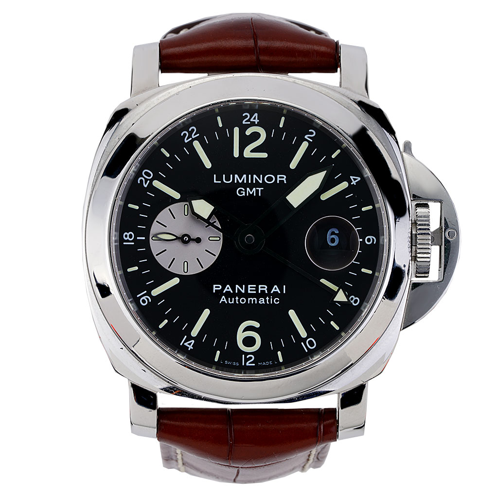 Panerai Luminor GMT 44mm Black Index Dial New York Jewelers Chicago