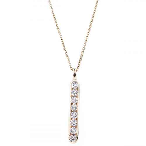 Luvente 14k Diamond Bar Pendant N02519 – Chalmers Jewelers