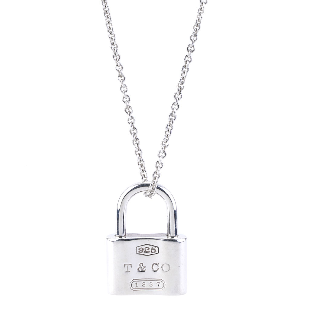 Tiffany & Co. 1837 Lock Pendant Necklace - Sterling Silver Pendant Necklace,  Necklaces - TIF249201