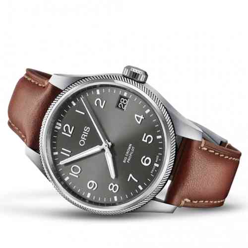 Oris Big Crown ProPilot Big Date Grey Dial Leather Strap New