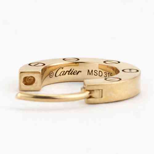 アクセサリー Cartier LOVE SINGLE HOOP EARRING CRB8301422 - LOVE single earring - Rose gold - Cartier