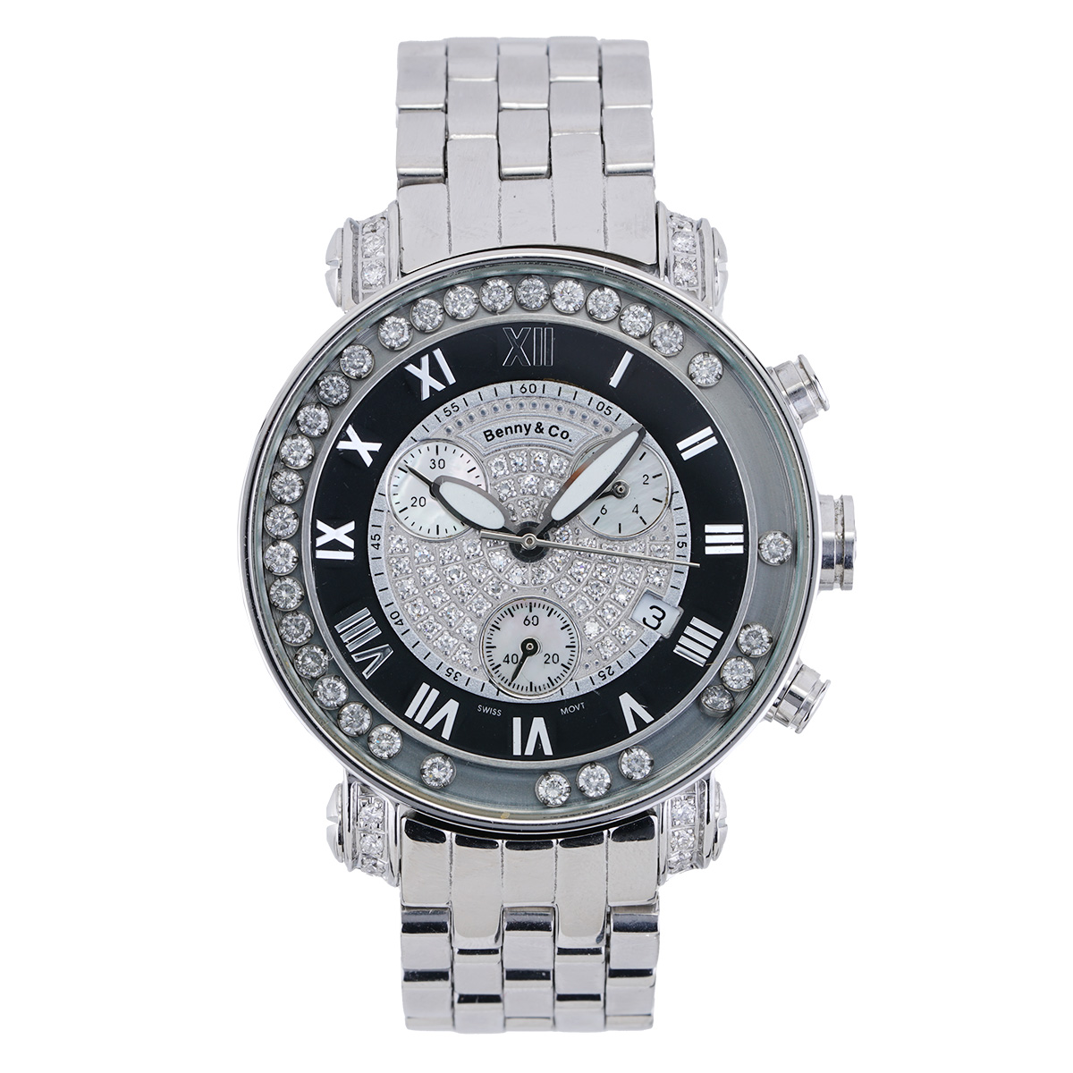 ItsHot.com: Diamond Benny and Company Collection 4ct Black Watch | Diamond  watches for men, Diamond watch, Floating diamonds