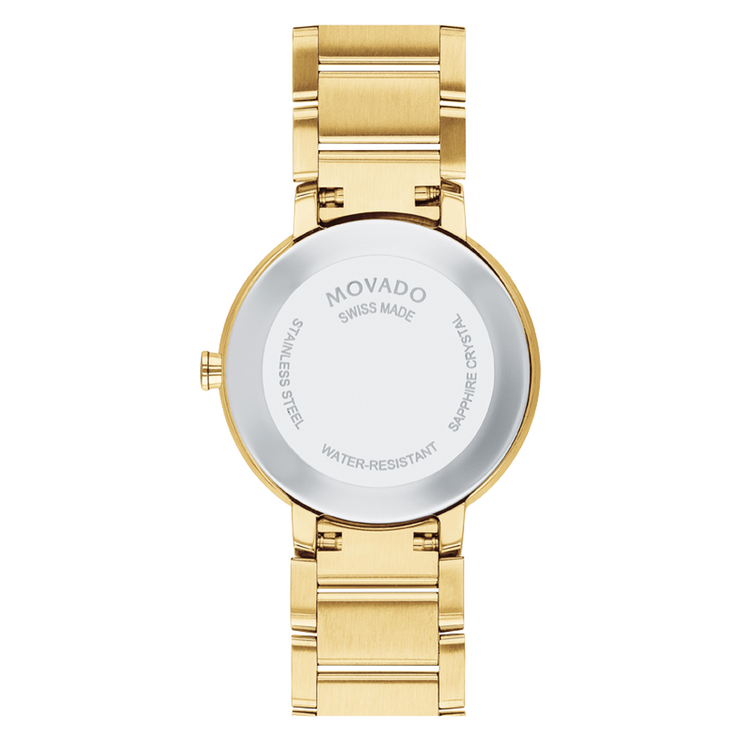 Movado Sapphire Gold Mirror Dial Gold Bracelet New York Jewelers Chicago