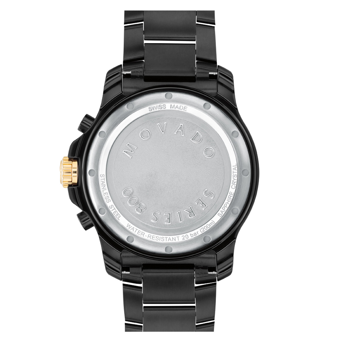 Movado series 800 online chronograph black