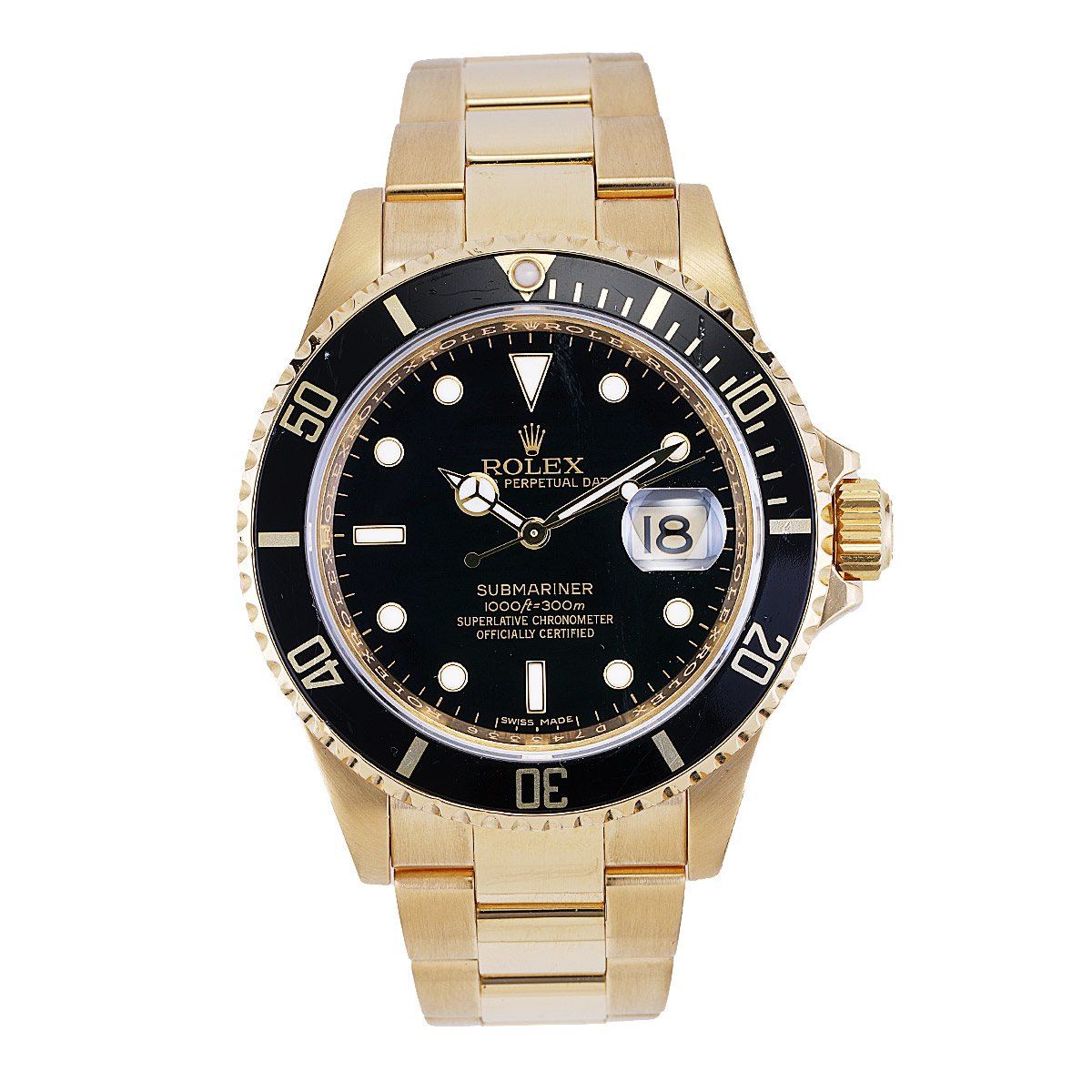 diagram tiltrækkende valse Rolex Submariner Date 16618 Black Dial Yellow Gold 40mm Circa 2005 | New  York Jewelers Chicago