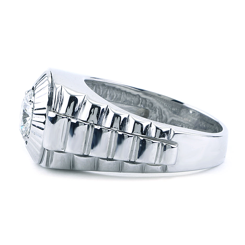 1.15 CT Mens Rolex Style Diamond Ring in Platinum | New York Jewelers ...