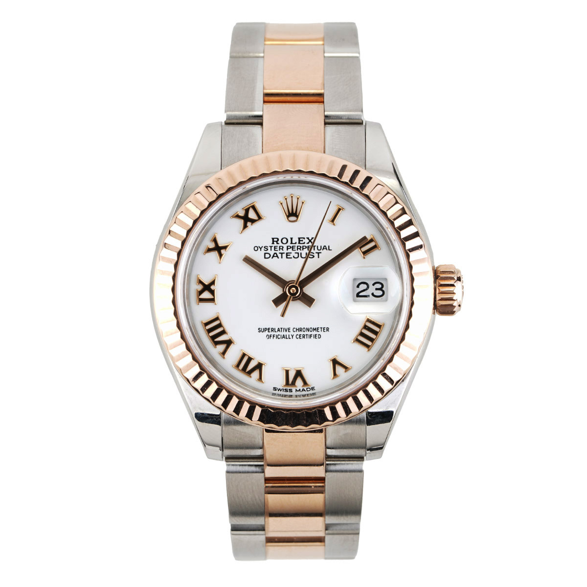 Rolex Datejust Ladies Two Tone Rose Gold Circa 2018 New York Jewelers Chicago