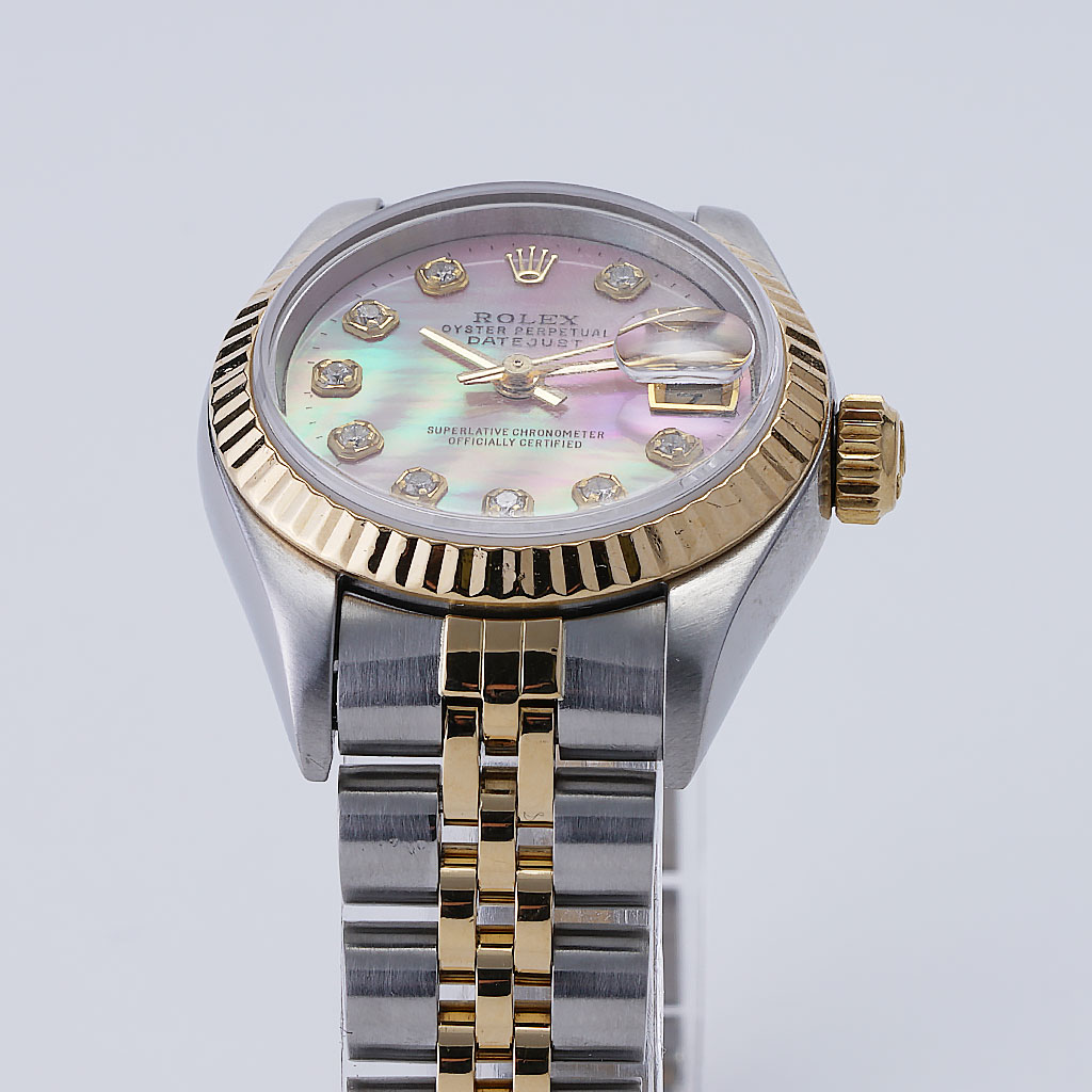 Rolex datejust pink mother of clearance pearl