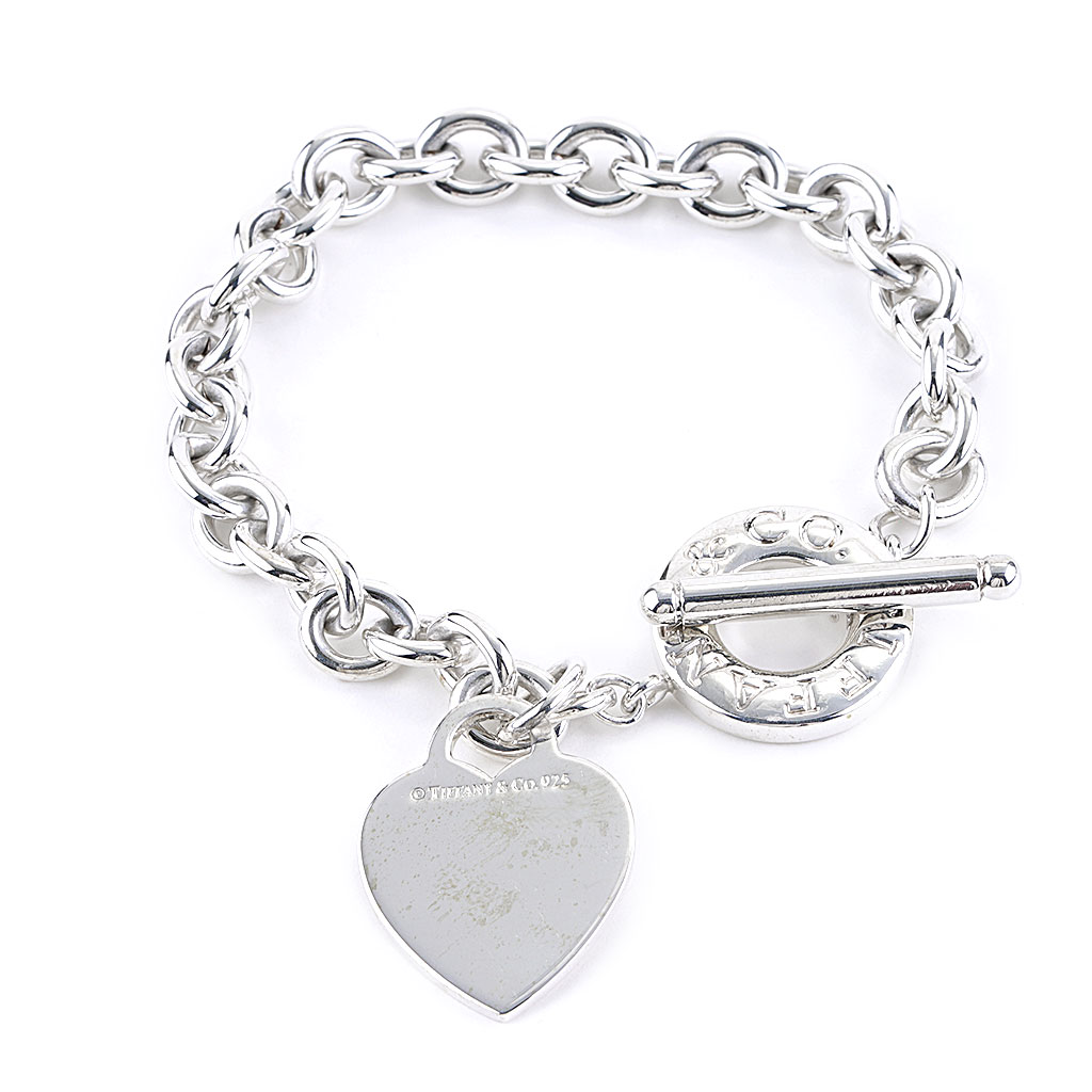 Tiffany & Co. Heart Tag Toggle Bracelet in Silver