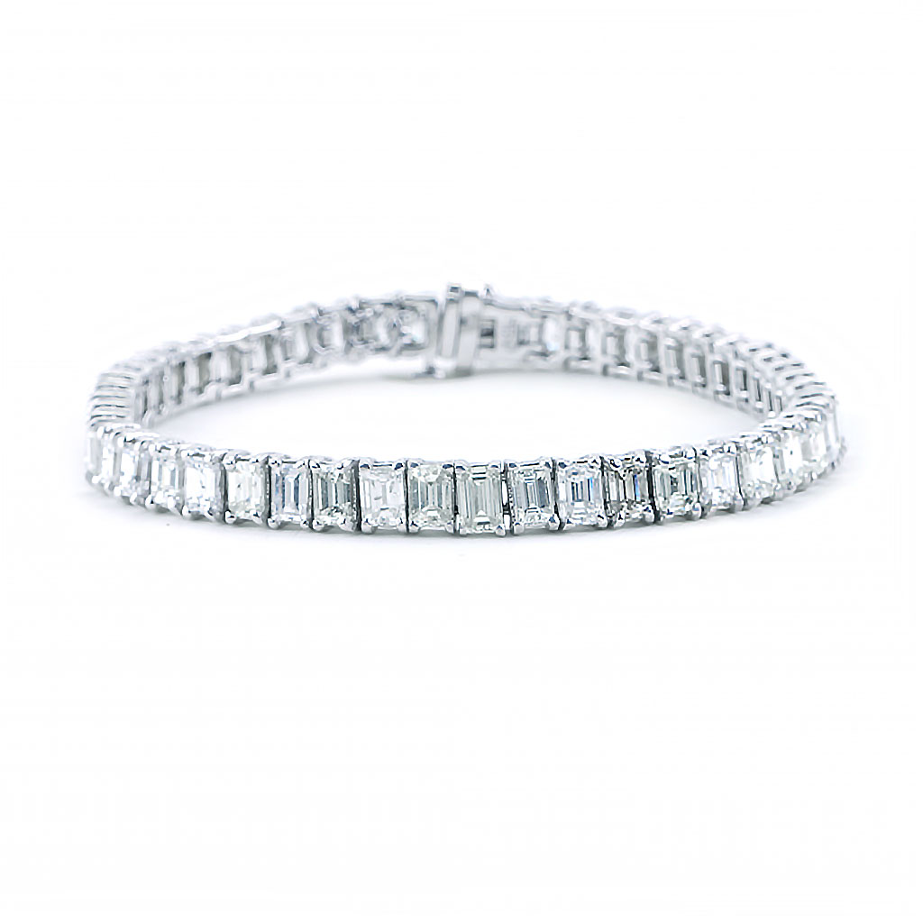 Buy quality Square & Round Design diamond Tennis Bracelet in White Gold  9BRC37 in Pune