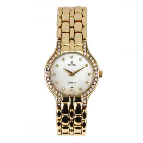 Ladies Cyma 18K Yellow Gold Diamond Bezel Circa 2002 | New  display picture 3