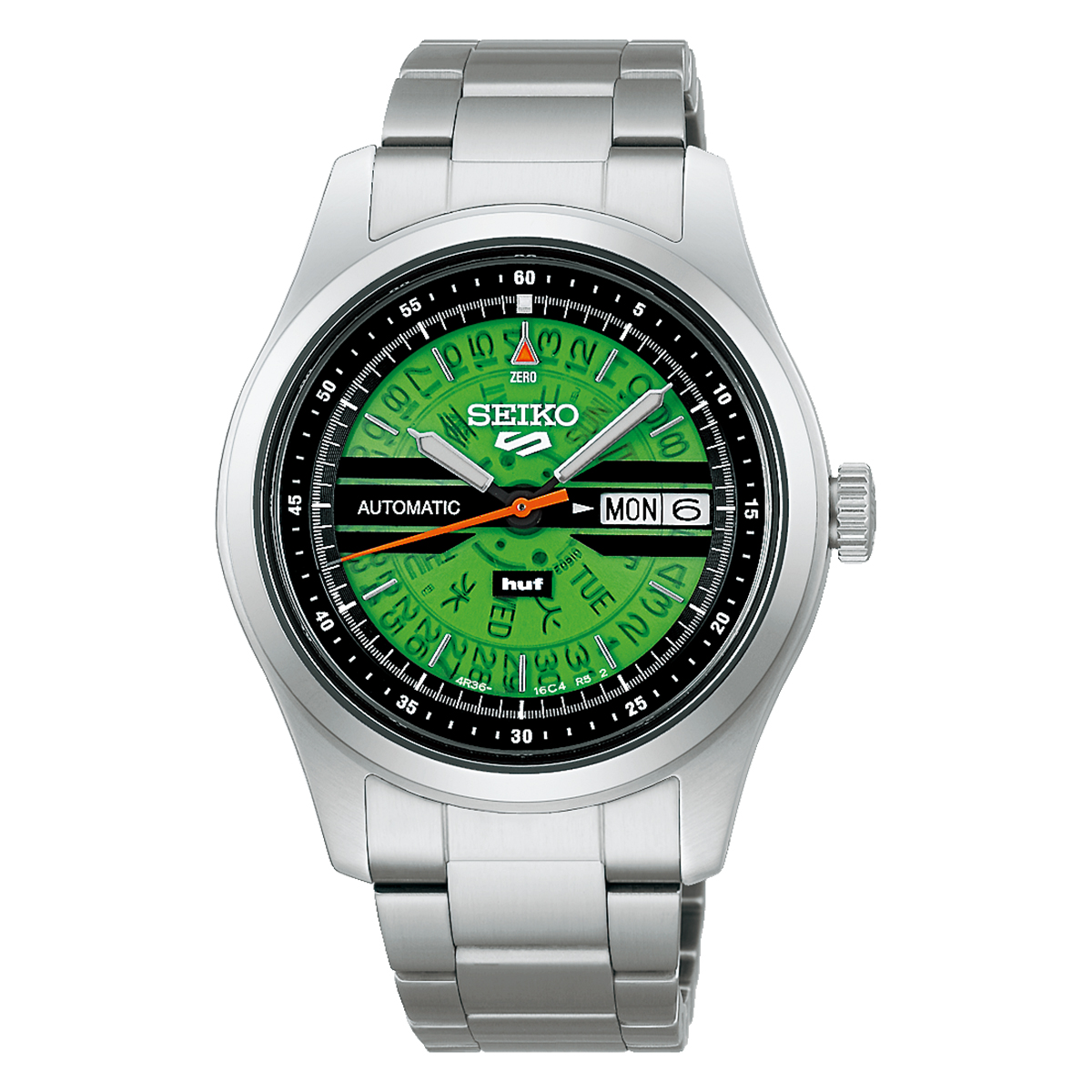 Seiko 5 Sports x HUF Limited Edition 39.4mm Green Dial Stainless