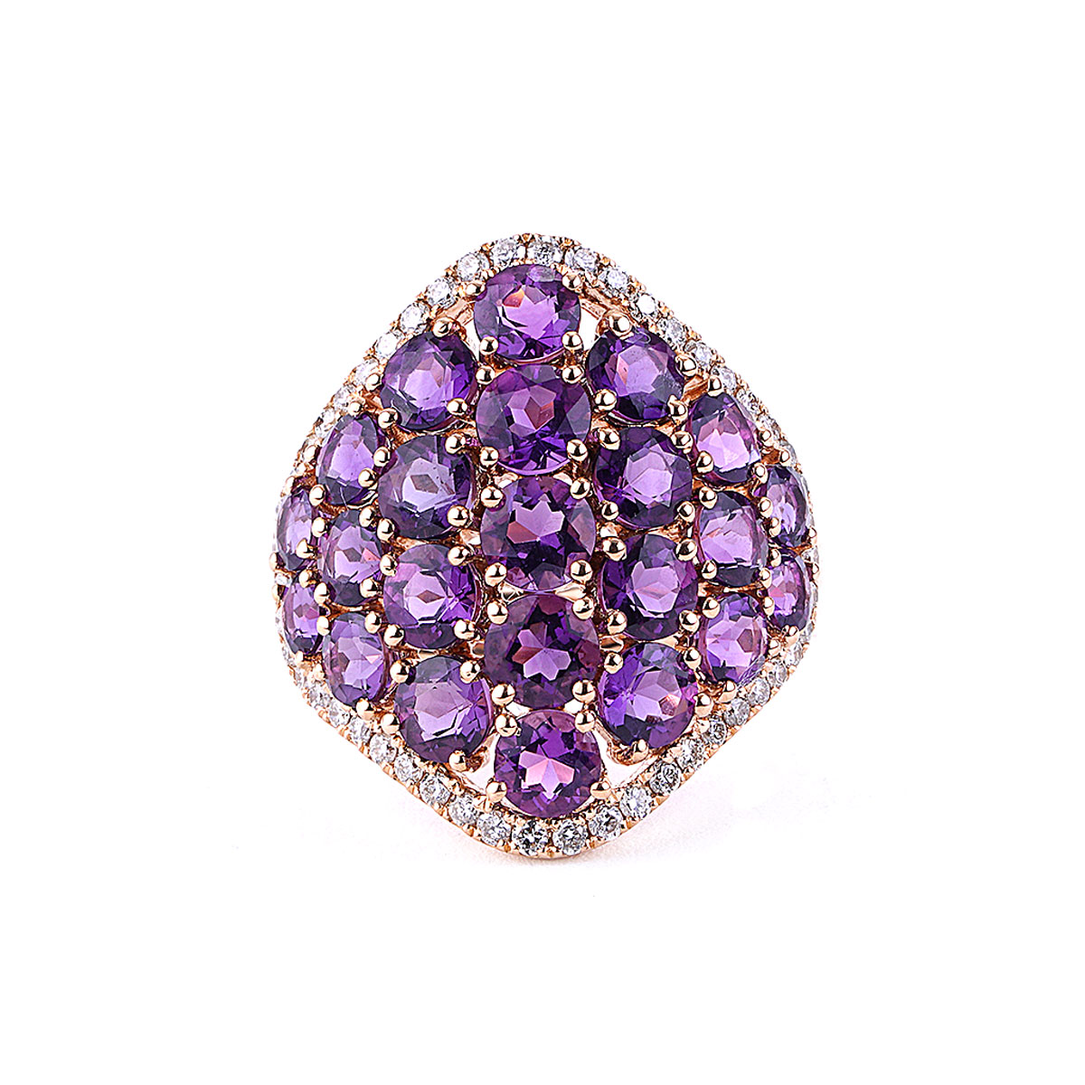 FINE JEWELRY Womens Genuine Purple Tanzanite 10K Gold Round Cocktail Ring |  Hawthorn Mall