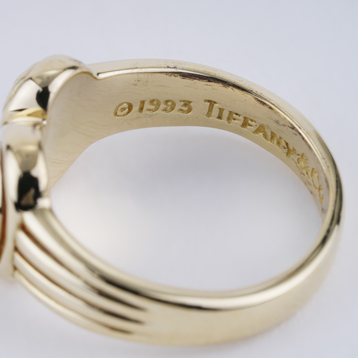 Tiffany & Co. 18K Yellow Gold Spiro Swirl Ring Size 7.25 | New 