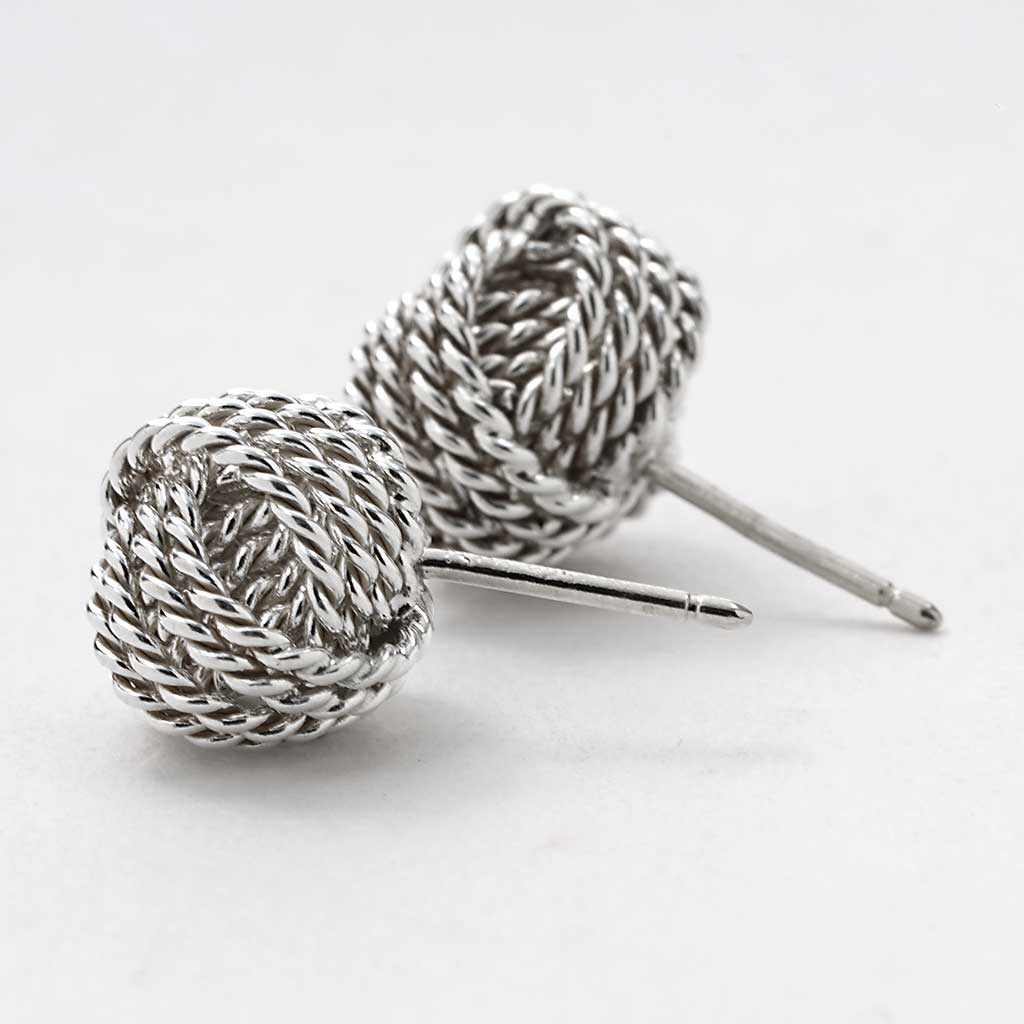Tiffany & Co Retired Sterling Silver Love Knots Earrings Sterling