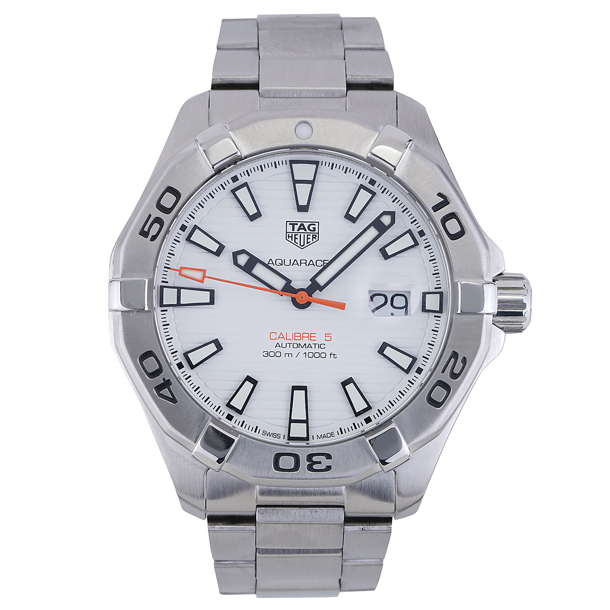 Tag Heuer Aquaracer White Dial Circa 2017 New York Jewelers Chicago