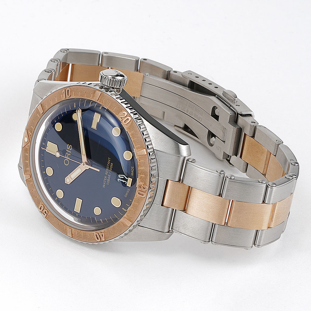 Oris Divers Sixty Five Blue Dial Two Tone Watch New York