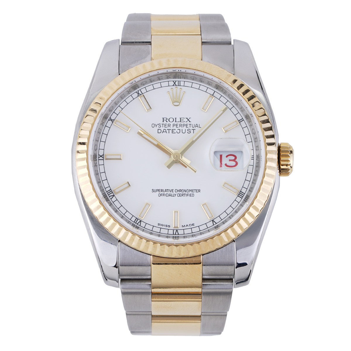 Rolex Datejust Two Tone White Roulette Dial Circa 2008