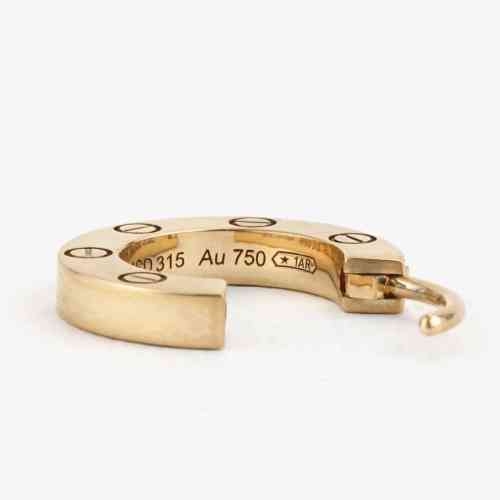 Cartier Love Collection Single Hoop 12mm Earring in Yellow Gold