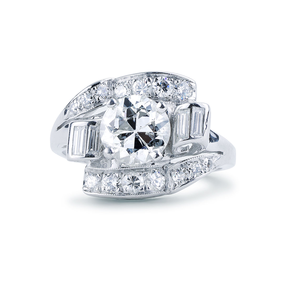 Simple Solitaire - Old European Cut Diamond Engagement Ring II