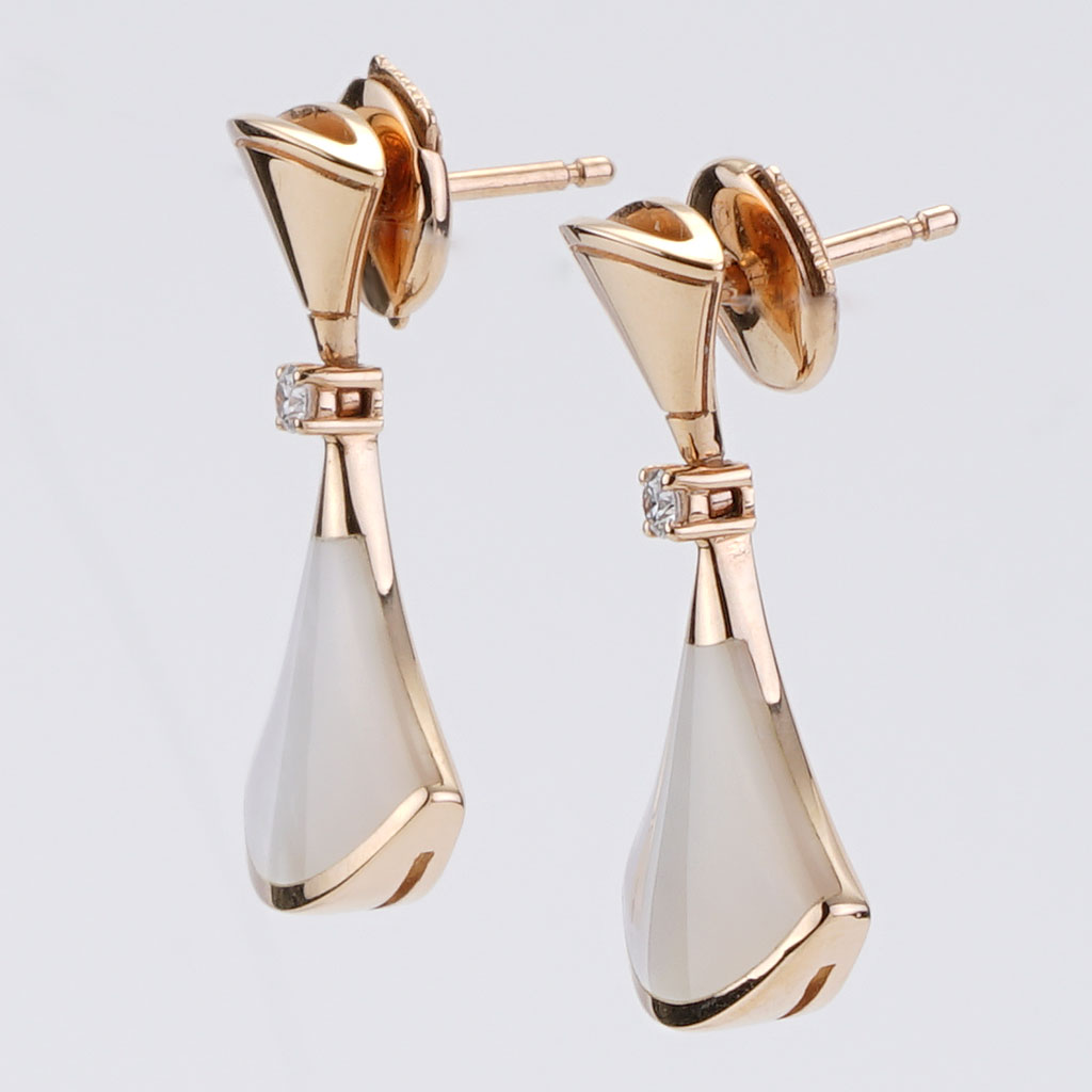 Bvlgari White Gold Diamond Divas Dream Earrings 354049  Rich Diamonds