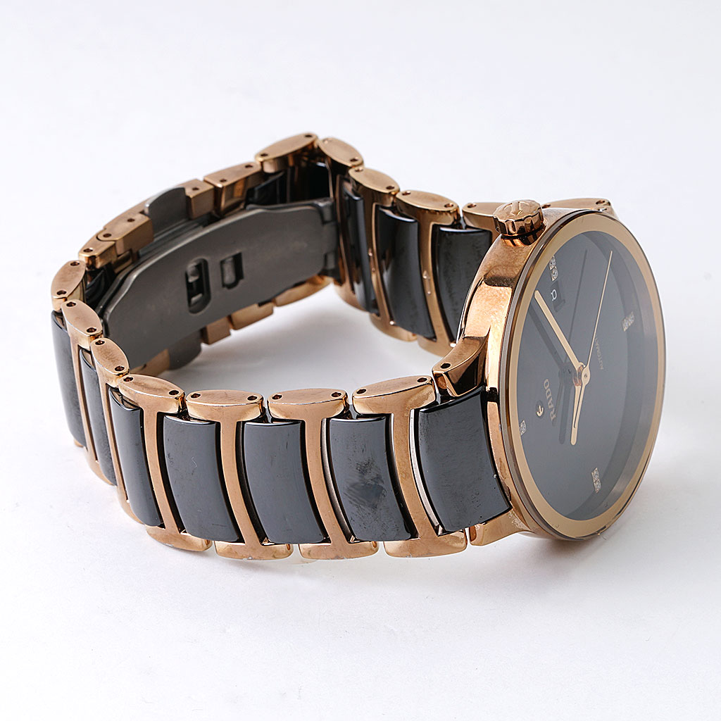Rado Centrix Two-Tone R30036712 Diamonds Black Dial 38mm