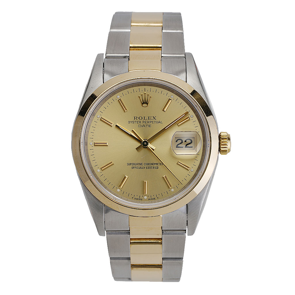 Rolex Date Two-tone 34 mm Oyster | New Jewelers Chicago