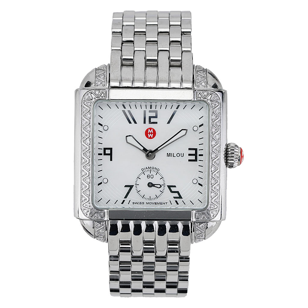 Michele Milou Stainless Steel Diamond Bezel New York Jewelers