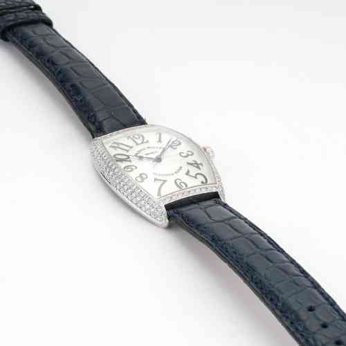 Franck Muller Cintree Curvex Platinum Rotor Watch with Diamond 