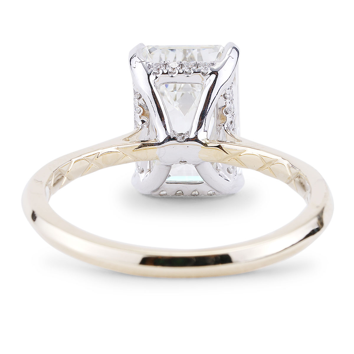 3.00 CT GIA Certified Emerald Cut Solitaire Engagement Ring in Yellow Gold