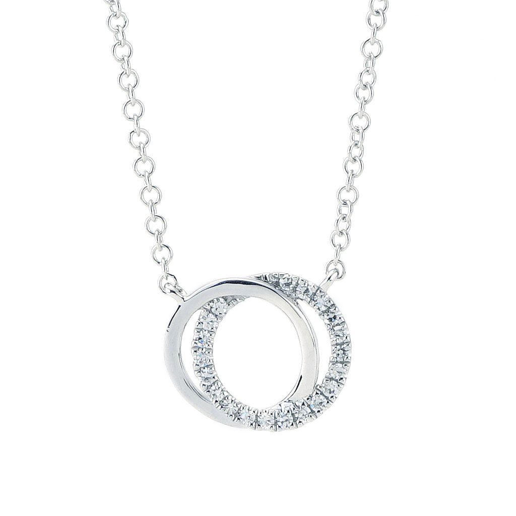 Love Knot Diamond Necklace in White Gold | New York Jewelers Chicago