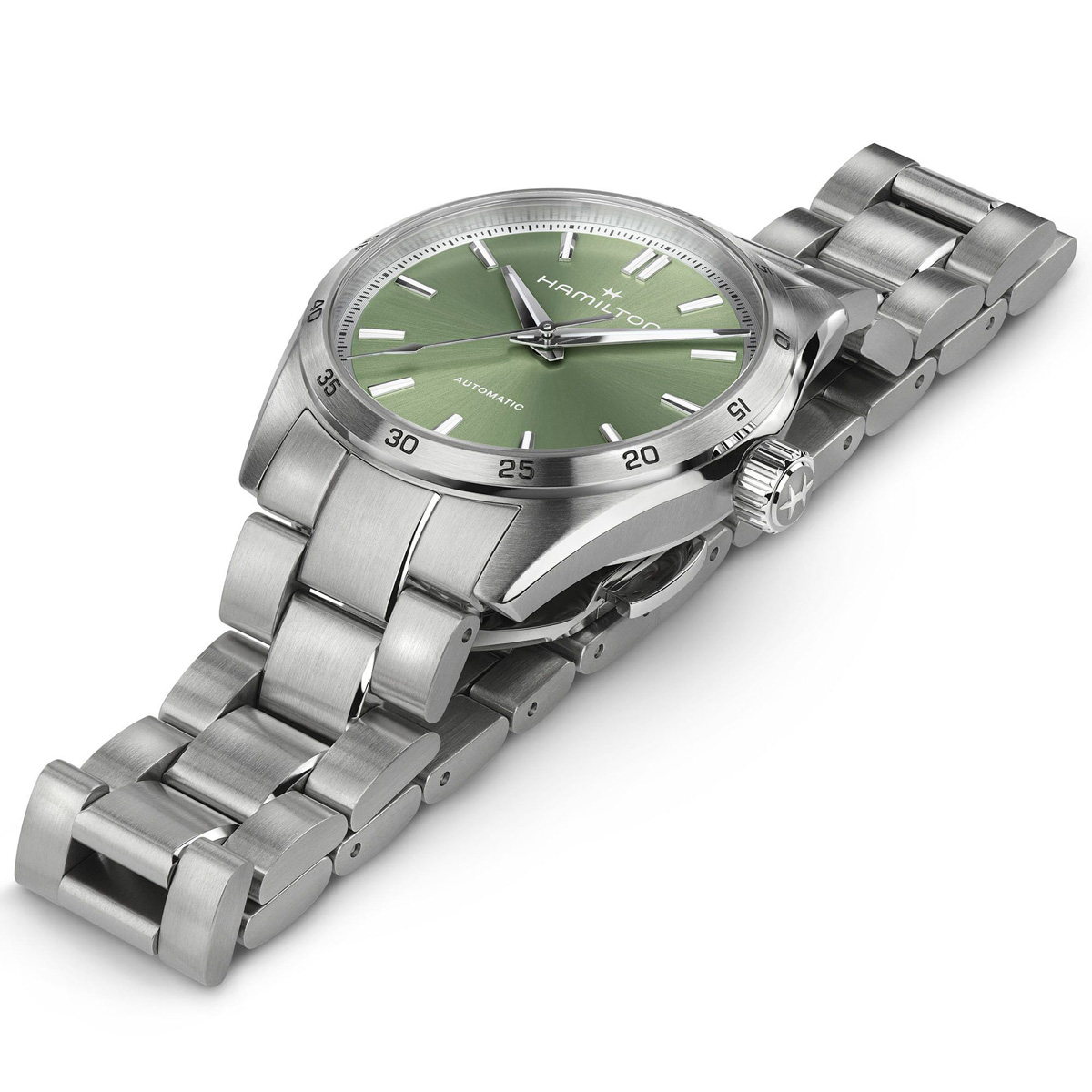 Hamilton Jazzmaster Performer Auto 34mm Green Dial Stainless Band | New  York Jewelers Chicago