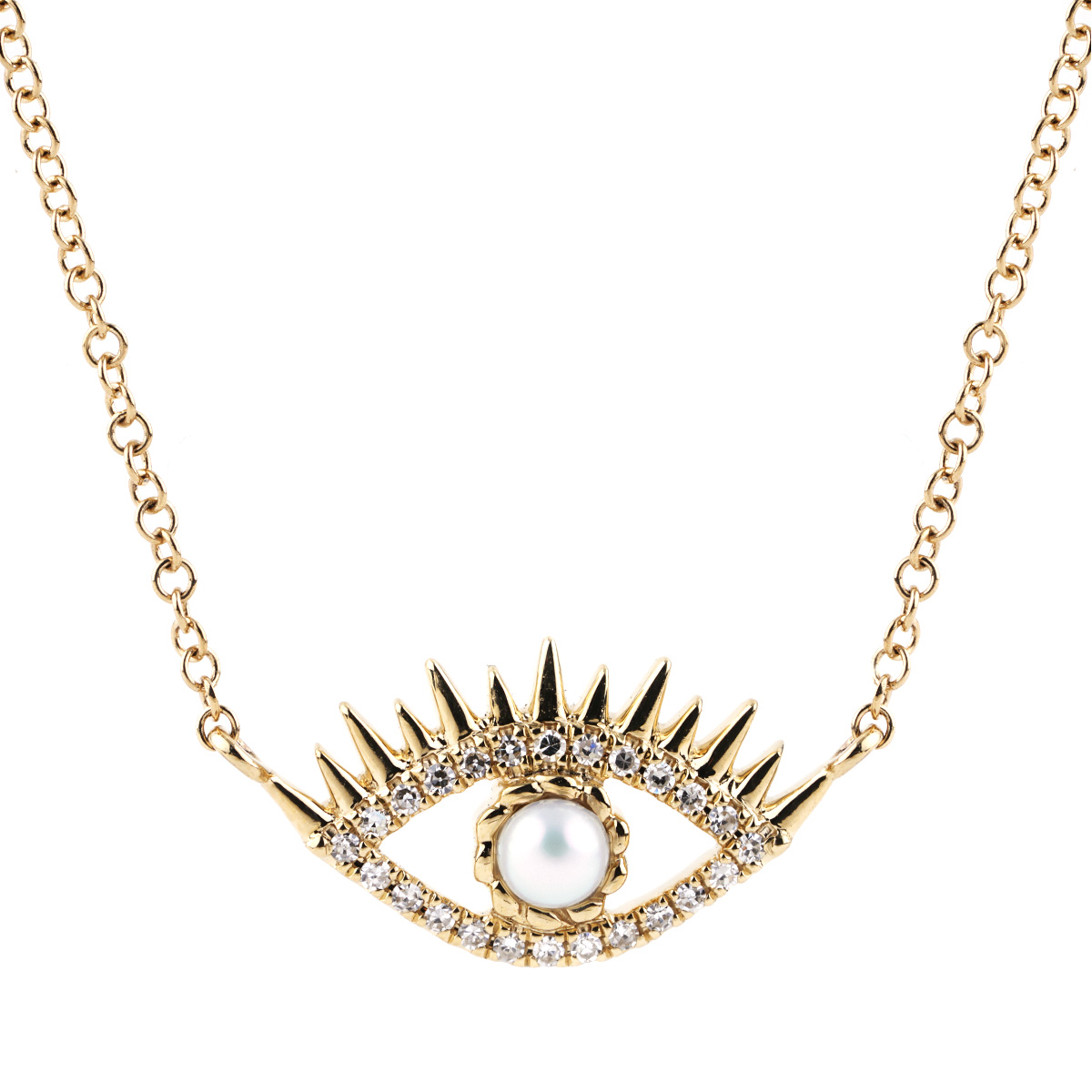 TJS Gold Plated 3 Layered Chain Pendant Evil Eye Necklace #2 – That Jewelry  Store
