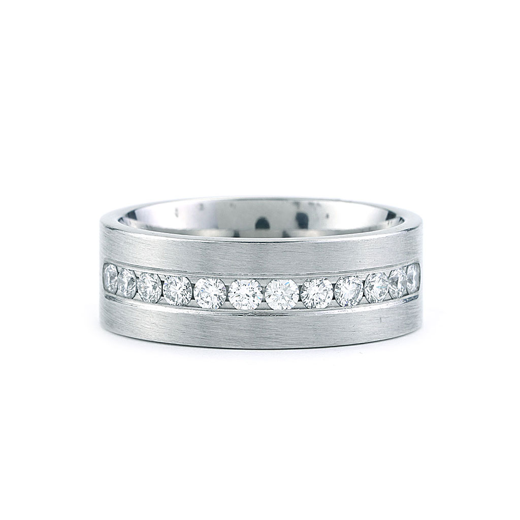 Estate Mens Diamond 14k White Gold Ring Retail Value $3,500 - Alaska Mint