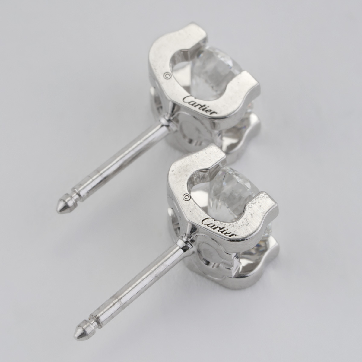 Cartier C de Cartier 1.20 CTTW Diamond Studs in White Gold New York Jewelers Chicago