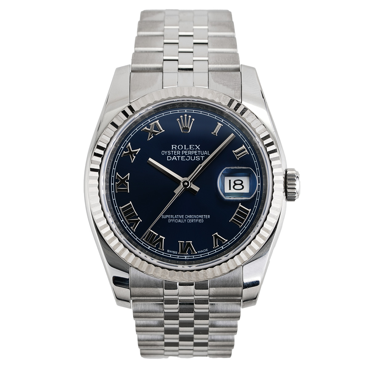 Rolex Datejust Jubilee 36 MM Circa 2015 Blue Dial New York Jewelers Chicago