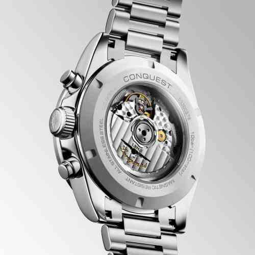 Longines Conquest Chronograph Silver/Black Dial Stainless