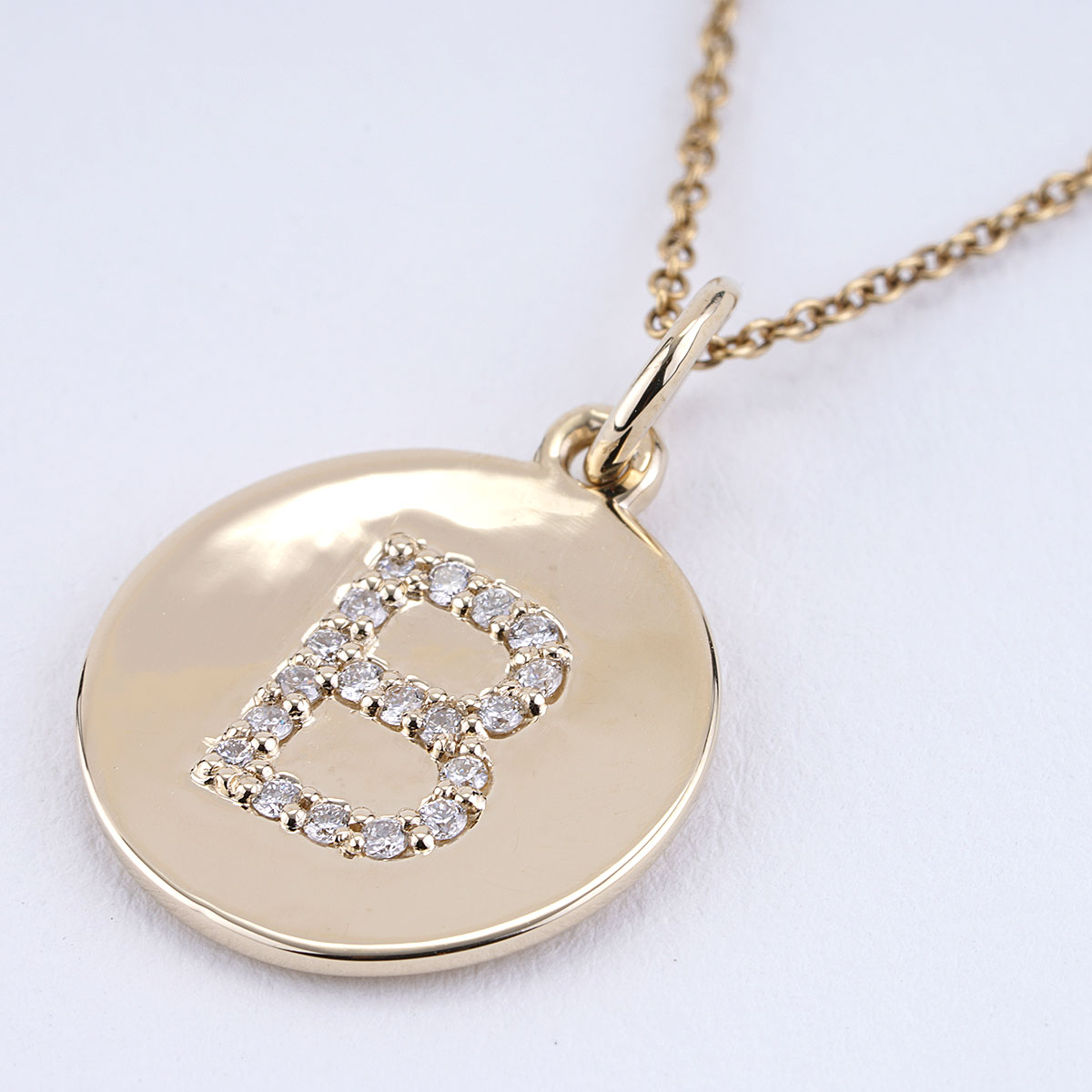 Unisex Diamond Initial B Pendant With 1.08CT Baguette And Round Diamon -  OMI Jewelry