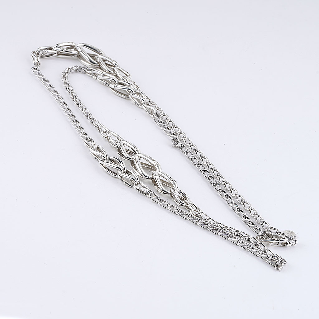 Sterling Sterling Silver Chain For Men's 36 Inches Long black and