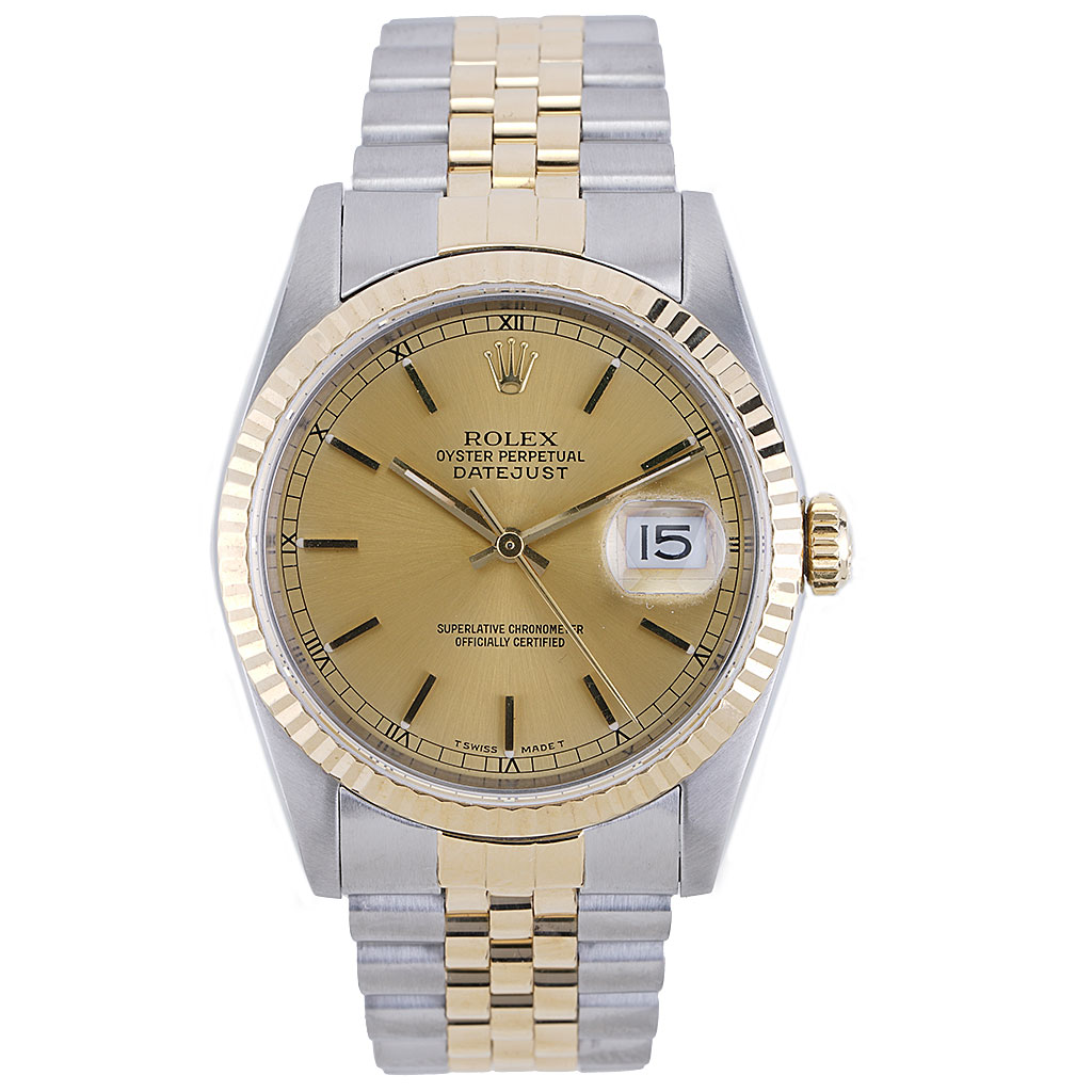 1991 Rolex Datejust 16233 Two Tone Jubilee Silver Automatic