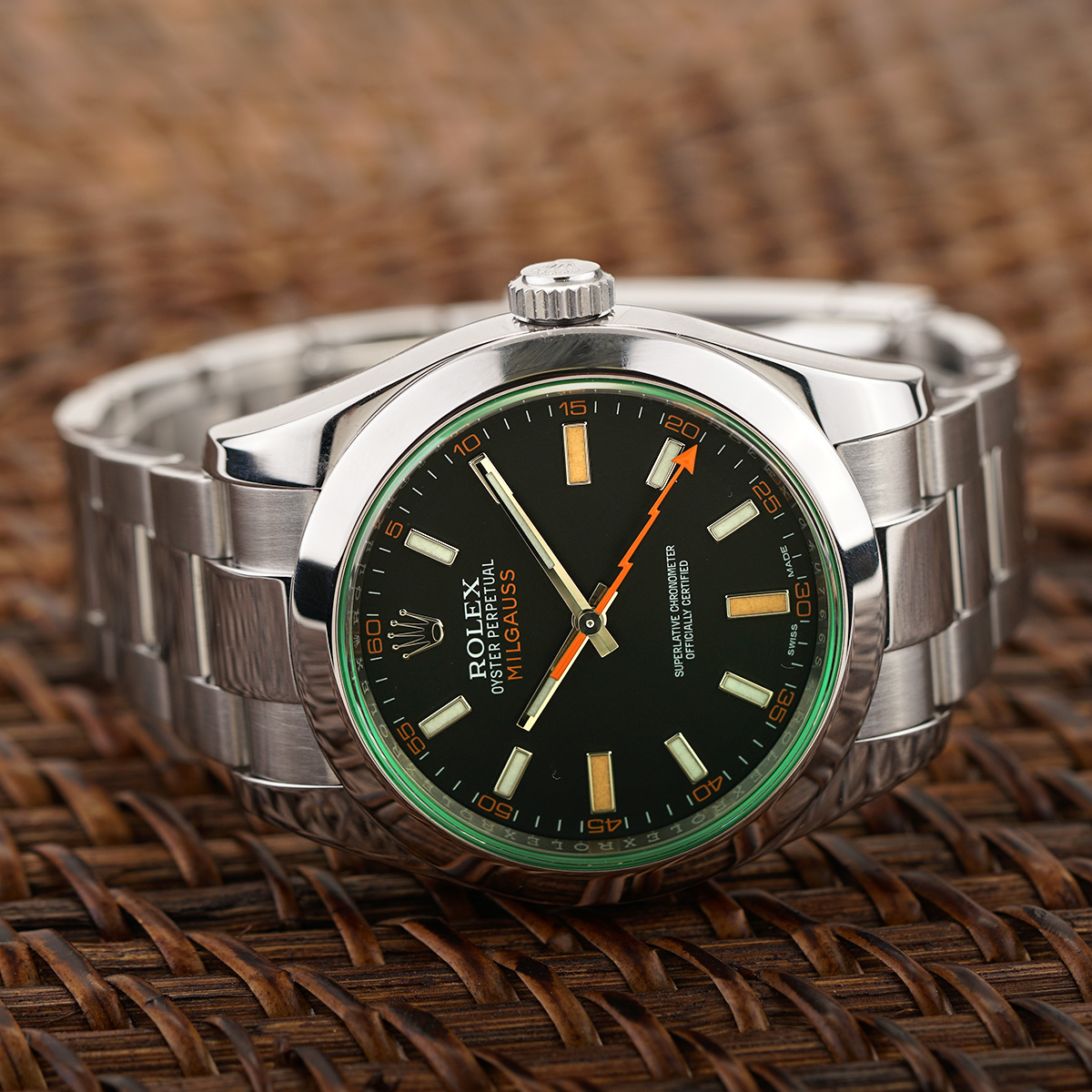 Rolex Milgauss Black Dial with Green Crystal Circa 2019 | New York