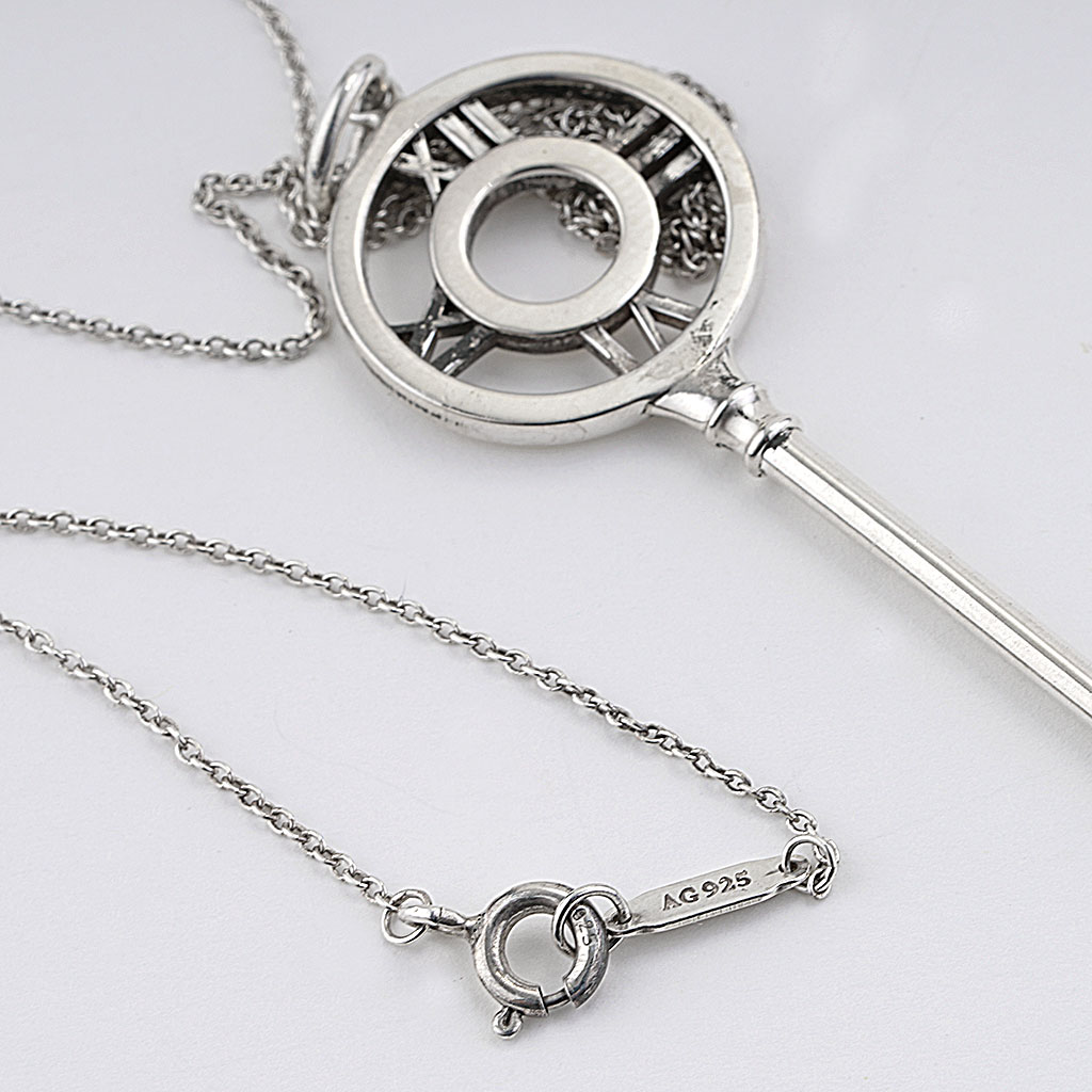 Tiffany & Co Sterling Silver Atlas 2 inch Key Pendant