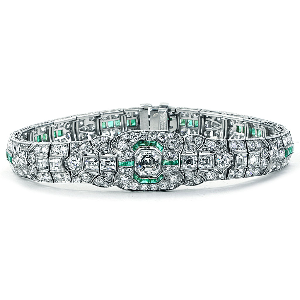 Art Deco Ornate Diamond Bracelet — Isadoras Antique Jewelry