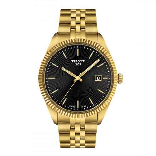 #140 Tissot Gold-Tone Minimal Dial Bracelet Watch Tissot PRX Powermatic 80 40mm Two-Tone Steel & PVD main image 4